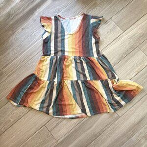 Ces Femme Mutlicolor Striped Dress